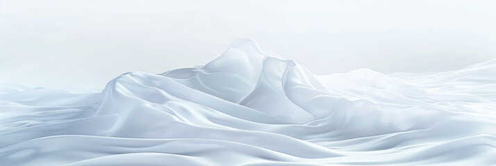Obraz premium Frost white wave illustration, crisp and clean frost white wave on a white backdrop.