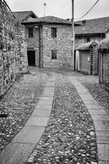 old village view of monferrato region (italy, piedmont region) near casale monferrato. this area is world famous for its valuable red wines (like barolo and barbaresco) and is unesco site since 2014.