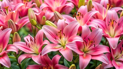 background of pink lillies, high quality picture