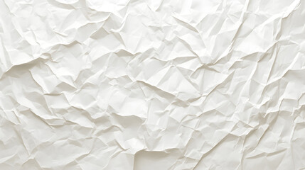 Crumpled white sheet of paper texture. Abstract textured background.