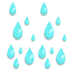 set of water drops, Falling water 