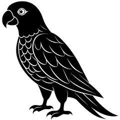           Simple Parrot silhouette vector illustration.
