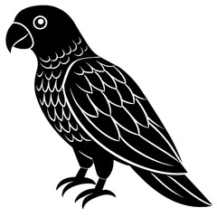           Simple Parrot silhouette vector illustration.
