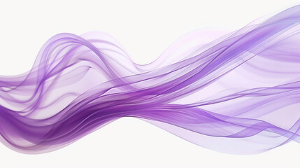 Lilac purple wave abstract, soft and elegant lilac purple wave flowing smoothly on a white background.
