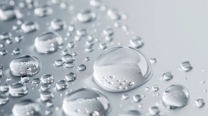 transparent gel serum water drop on white background
