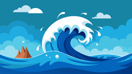 Fototapeta premium The waves in the pool come crashing down with a deafening roar a poignant reminder of the loud and powerful impact that societal unrest can have on a.