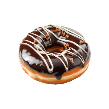 recommend clip art: Chocolate glazed donut isolated on transparent background