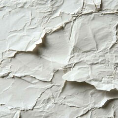 Close-up of a crumpled white paper texture