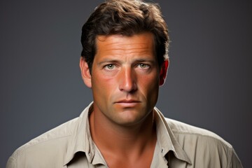 Obraz premium Portrait of a male model withè¤è¤ skin and green eyes