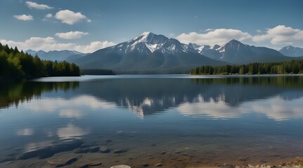 Fototapeta premium During the summer, travelers can enjoy breathtaking landscapes.generative.ai