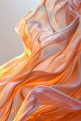 Pink and Orange Abstract Wavy Background - obrazy, fototapety, plakaty