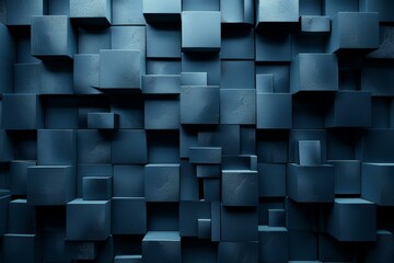 Blue concrete cubes background