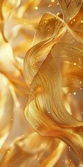 Golden flowing curves with shiny particles