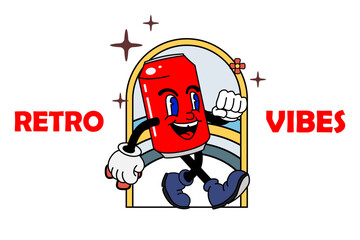 old cartoon mascot character elements. different clipart, faces, limbs. character creator for vintage retro logos and branding. isolated vector illustrations