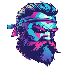 Illustration of ancient male warrior