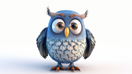 Naklejka premium owl on white background