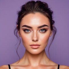 Fototapeta premium A beautiful face with perfect makeup