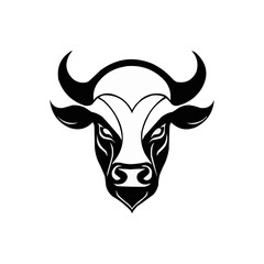 bull head isolated on white background | Bull Head vector illustration design