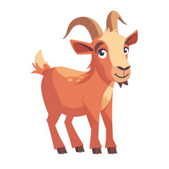 Goat animal cartoon character illustration
