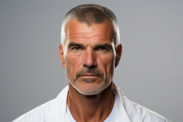 Obraz premium Portrait of a male doctor with a serious expression