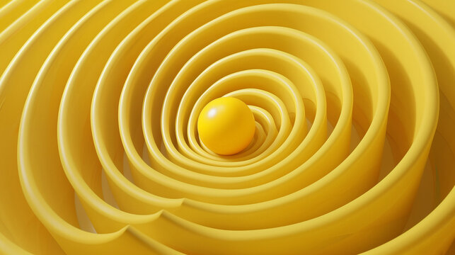 Dynamic yellow background with fluid shapes modern concept.