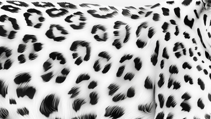 Untamed Beauty: Detailed Texture of White Leopard Skin