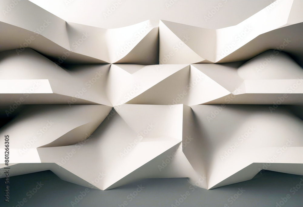 Wall mural 'included element each path clipping illustration rendering 3d background beige geometric subtle pre