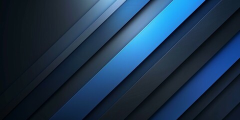 Blue and black metal background with diagonal blue and black stripes - obrazy, fototapety, plakaty