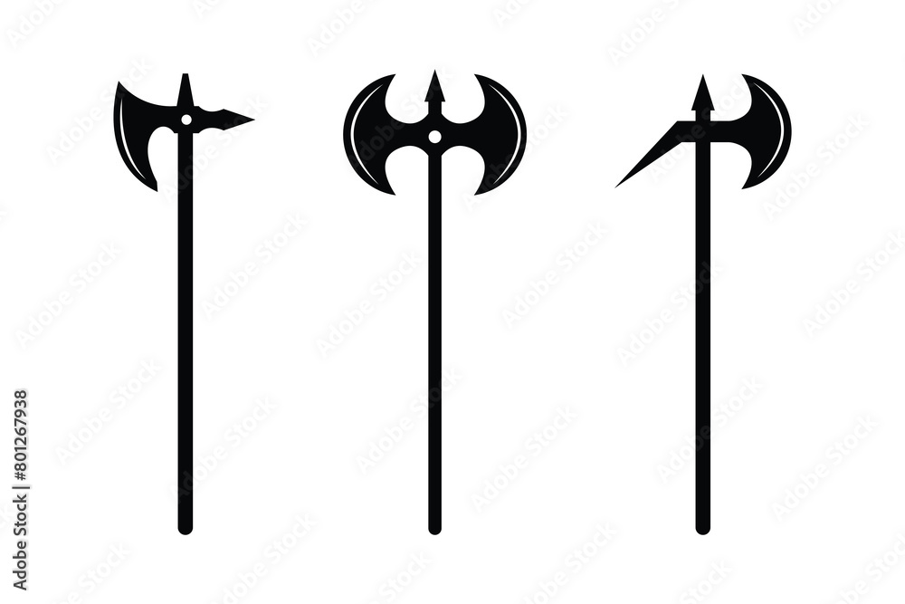 Wall mural sword silhouette - vector illustration