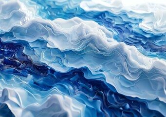 Obraz premium Blue and white abstract painting