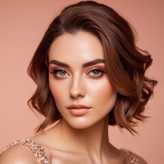 Fototapeta premium A beautiful face with perfect makeup