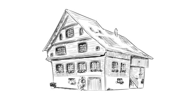recommend clip art: Barn line art