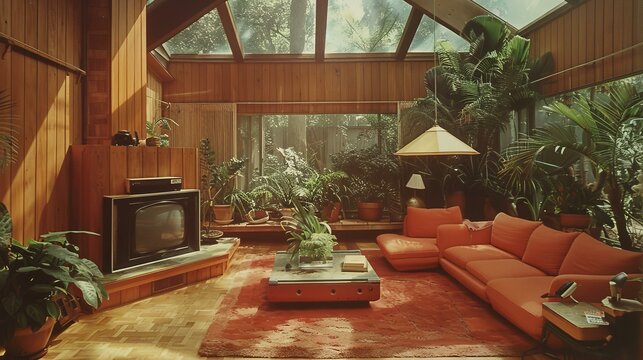 70s home decor interior design living room