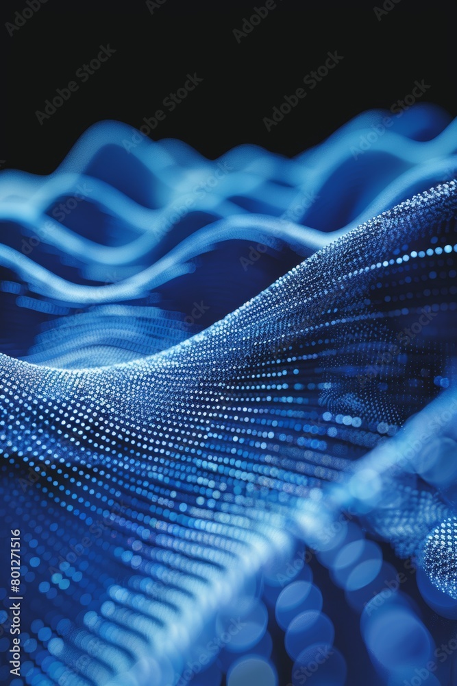 Poster visual representation of quantum error correction techniques in animated motion graphics