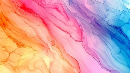 Abstract painting with vibrant colors and smooth transitions