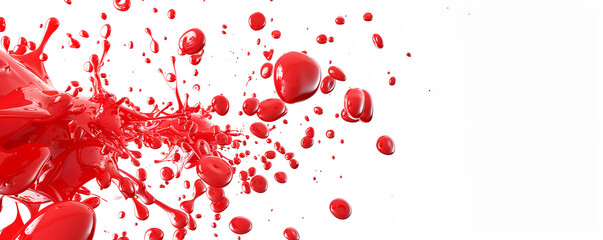  splashes of flowing red cells 