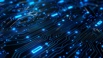 Electronic circuit board with electronic components such as chips close up. The concept of the electronic computer hardware technology,Close up of electronic circuit board. Technology background
