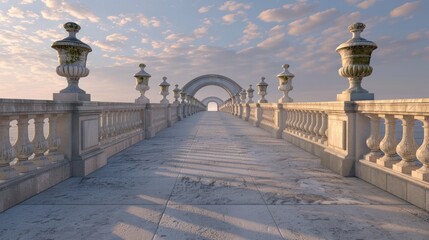 Ponte della Liberta at Dusk A Virtual Journey Over the Luminous Italian Waterway - obrazy, fototapety, plakaty