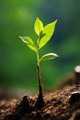 A Seedling Growing in the Soil