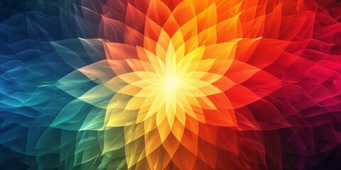 Colorful digital flower petals