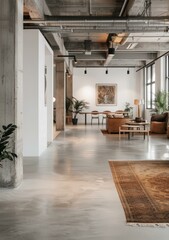 industrial style open office space