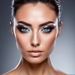 Fototapeta premium A beautiful face with perfect makeup