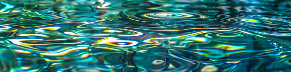 The water is blue and has a lot of ripples