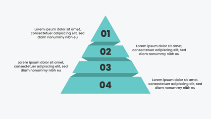 Fototapeta premium Infographic template for your design or business with triangle shape