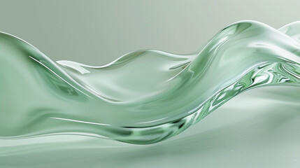 A soothing wave of pale mint green, merging into a glassy texture that suggests the cool and refreshing taste of mint, captured in