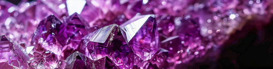 A close up of purple crystals