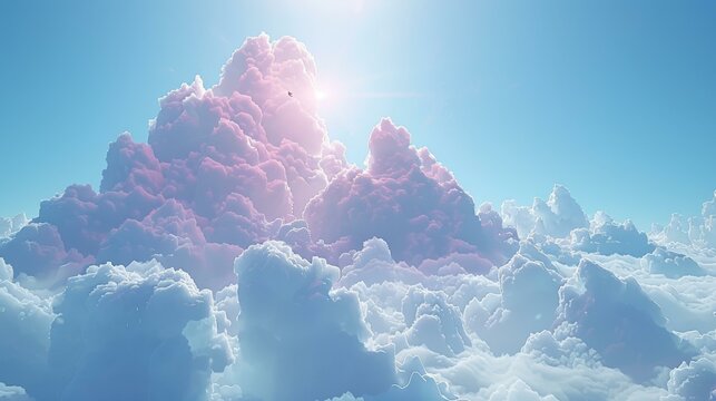 above the cloudscape heaven scenery
