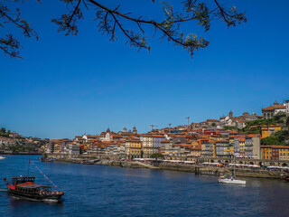 ribeira Porto old town street view building, portugal