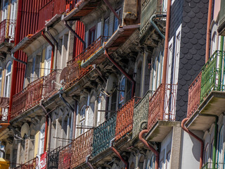 ribeira Porto old town street view building, portugal