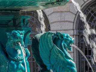 The Fountain of the Lions Portuguese Fonte dos Leoess a 19th-century fountain built by French...